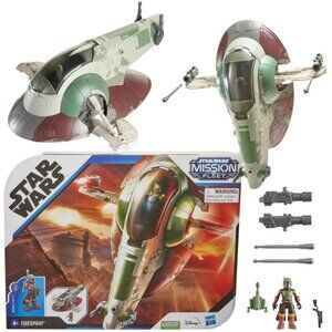 STAR WARS Mission Fleet Starship Skirmish 2.5” Boba Fett Firespray Disney NEW!